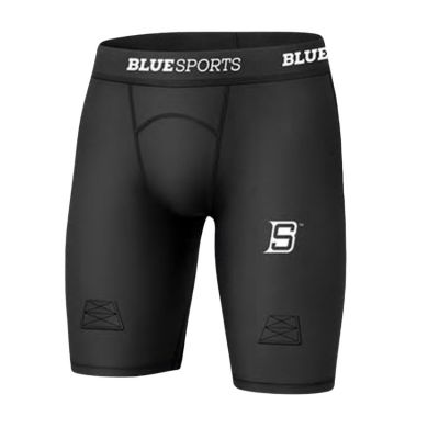 2. Spodenki ribano z rzepami BlueSports z ochraniaczem miednicy Jr