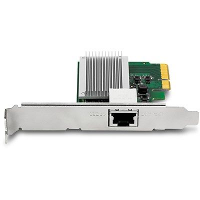 4. Karta sieciowa Trendnet TEG-10GECTX, wewnętrzna, przewodowa, PCI Express, Ethernet, 10000 Mbit/s, zielony, szary