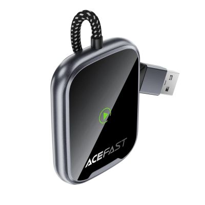 2. Adapter samochodowy Acefast QC1 bezprzewodowy - szary