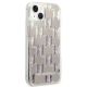 4. Etui Karl Lagerfeld Liquid Glitter Monogram na iPhone 14 Plus - srebrne