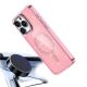 6. Etui Glitter Case MagSafe na iPhone 16 Pro - różowe z brokatem