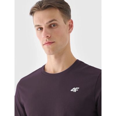 3. T-shirt bewełniany męski 4F 4FWSS26TTSHM4484-50S
