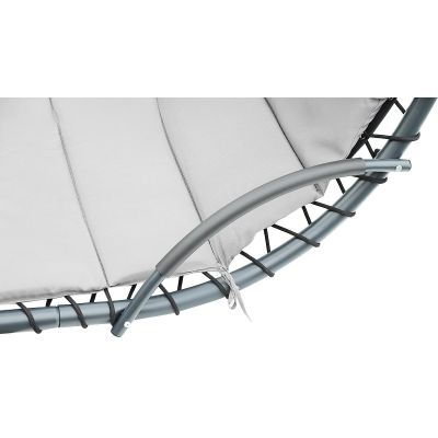 13. HUŚTAWKA FOTEL BUJANY Z PARASOLEM LIZBONA SZARA