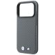 6. Etui BMW M Carbon Metal Logo MagSafe na iPhone 17 Pro / 18 Pro - szare