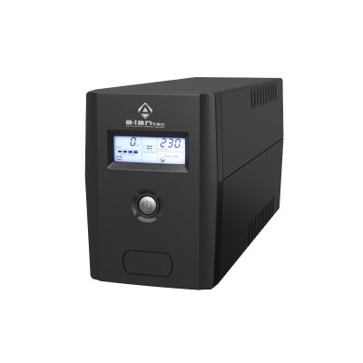 Zasilacz awaryjny UPS 800VA/480W, 220V/50Hz, obudowa Tower, LCD, 2×CEE 7/3, USB, akumulator VRLA 1×9Ah, kabel USB A-B 1.2 m, kabel zasilający CEE 7/7 1.4 m ALANTEC