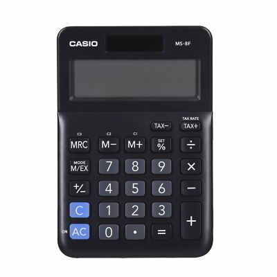 2. Casio Kalkulator biurowy MS-8F, 8-cyfrowy, 103x147x28,8mm, czarny