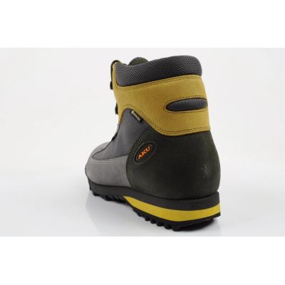 5. Aku buty sportowe trekkingowe męskie Slope GTX skórzane za kostkę szare żołte