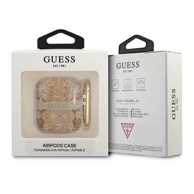 3. Etui Guess Paisley Strap Collection na AirPods 1/2 - złote