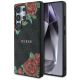 Etui Guess Leather 4G Flowers Print Metal Classic Logo MagSafe na Samsung Galaxy S25 Ultra - czarne