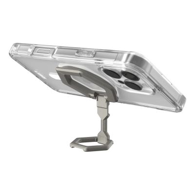 4. Obudowa ochronna do iPhone 16 Pro Max kompatybilna z MagSafe oraz podstawka Magnetic Ring Stand (ice-white/titanium)