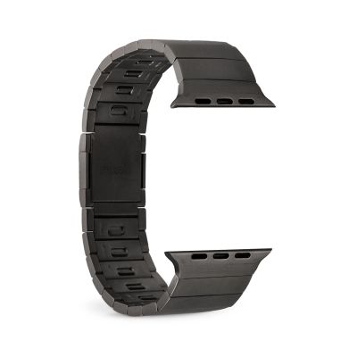 Pasek Puro TITAN ze stali nierdzewnej do Apple Watch 42 / 44 / 45 / 49 mm - czarny