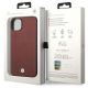 8. Etui BMW Leather Diamond Pattern na iPhone 14 - burgundowe