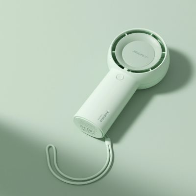 3. Wentylator ręczny Jisulife Handheld Fan 5 Plus 4000 mAh mini dmuchawa przenośny wiatraczek - zielony
