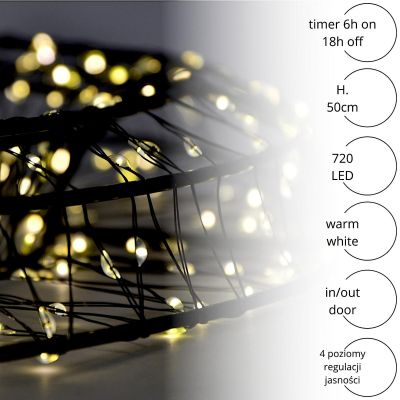 6. WIANEK DEKORACYJNY OPONA 720LED 50CM CZARNY