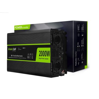 6. GREEN CELL PRZETWORNICA INV11 12V-230V 2000W/4000W CZYSTA SINUSOIDA