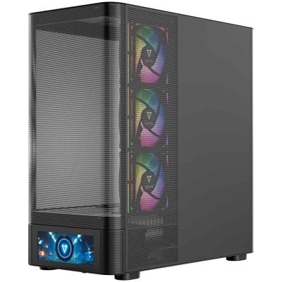 7. MODECOM OBUDOWA VOLCANO AQ 500 ARGB MIDI CZARNA
