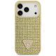 3. Etui Guess Rhinestone Triangle Logo na iPhone 17 Pro - złote