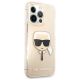 4. Etui Karl Lagerfeld Glitter Karl`s Head na iPhone 13 Pro Max - złote