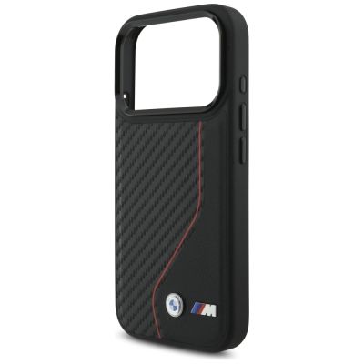 6. Etui BMW M Carbon Line & Logo MagSafe na iPhone 17 Pro - czerwone