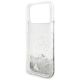 7. Etui Guess Liq. Glitter Charms na iPhone 17 Pro Max - srebrne