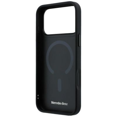 7. Etui Mercedes Leather 3D MagSafe na iPhone 17 Pro Max - czarne