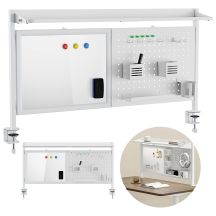 Przegroda biurkowa / organizer Ergo Office, max. obciążenie 10kg, biała tablica, szerokość 1116mm, biała, ER-301 W