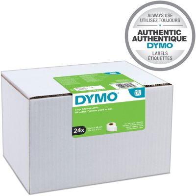 19. DYMO LW Large Address Labels 36 x 89 mm S0722390 Balta Lipni spausdintuvo etikete