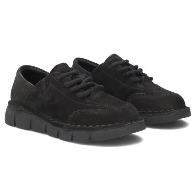 4. Skórzane półbuty damskie szerokie czarne Filippo DP8180/26