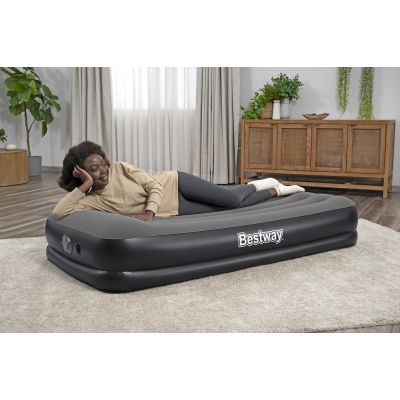 24. Bestway 671BT dmuchany materac Pojedynczy materac Czarny, Szary Unisex