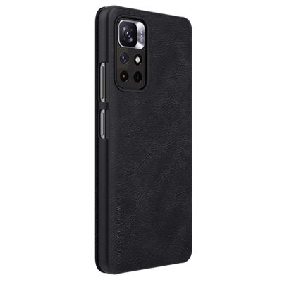 6. Etui z klapką Nillkin Qin Case do Xiaomi Redmi Note 11T 5G / 11S 5G / 11 5G (China) / Poco M4 Pro 5G - czarne