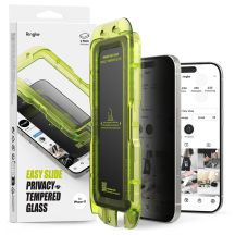Szkło prywatyzujące Ringke Easy Slide 2-pack na iPhone 17 - czarne