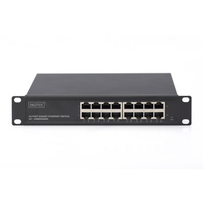 4. Digitus Przełącznik Gigabit Ethernet 10", 16-portowy, niezarządzalny
