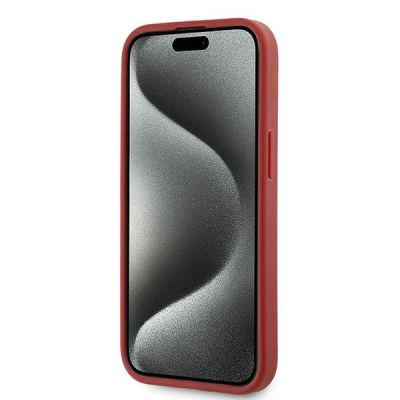 5. Etui Karl Lagerfeld Diagonal Quilted Script na iPhone 15 / 14 / 13 - czerwone