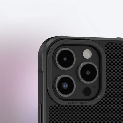 12. Etui pancerne AMAZINGTHING Titan Max Case z włóknami aramidowymi 600D do iPhone 16 Pro Max - czarne
