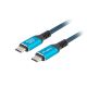 2. LANBERG KABEL USB-C M/M USB4 0.5M 240W 8K 60HZ CZARNO-NIEBIESKI