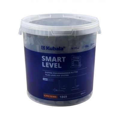 Klipsy do poziomowania płytek 1.5mm, 800 szt., +wiadro 20L