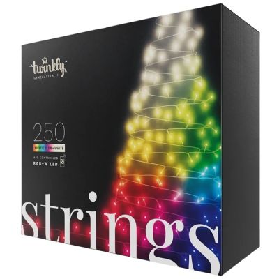 6. Twinkly Strings – 250 RGB+W Ciąg świetlny, przezroczysty przewód, typ wtyczki F