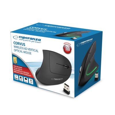4. ESPERANZA MYSZ PIONOWA BEZPRZEWODOWA 2.4GHZ CORVUS EM133