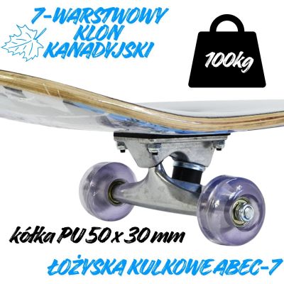 19. DESKOROLKA DREWNIANA STREET BLUE BEST SPORTING