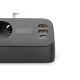 8. Digitus 3-drożna biurowa listwa zasilająca z 2 złączami USB-A i 1 złączem USB-C, czarna