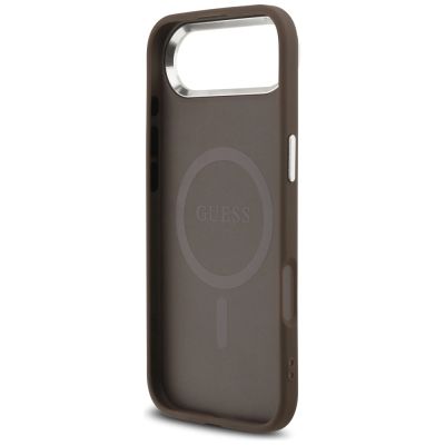 7. Etui Guess 4G Triangle Logo MagSafe na iPhone Air - brązowe