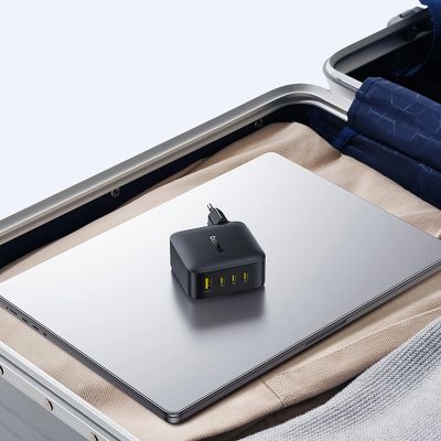 14. Ładowarka sieciowa Baseus EnerFill FH11 GaN 140W 3xUSB-C + 1xUSB-A - czarna