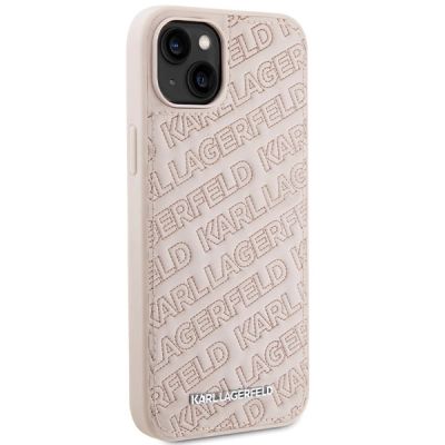4. Etui Karl Lagerfeld Quilted K Pattern na iPhone 15 Plus / 14 Plus - różowe