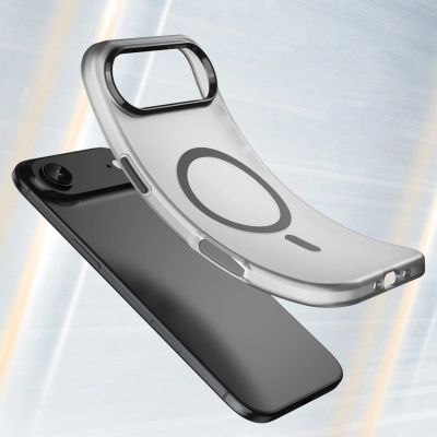 4. Etui Magnetic Abrasive na iPhone 17 Air kompatybilne z MagSafe - matowe czarne