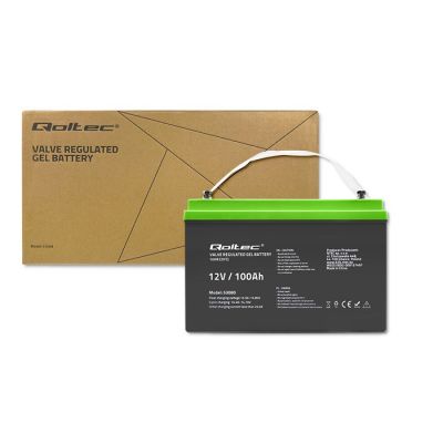 2. QOLTEC AKUMULATOR ŻELOWY 12V | 100AH | GEL