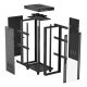 13. Szafa instalacyjna rack stojąca 19" 32U 600x1000 czarna drzwi przeszklone LCD Lanberg (flat pack)