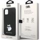 8. Etui Karl Lagerfeld Silicone Choupette Metal Pin na iPhone 11 / Xr - czarne