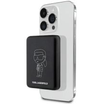 Powerbank indukcyjny Karl Lagerfeld Ikonik MagSafe 5W 3000mAh - czarny