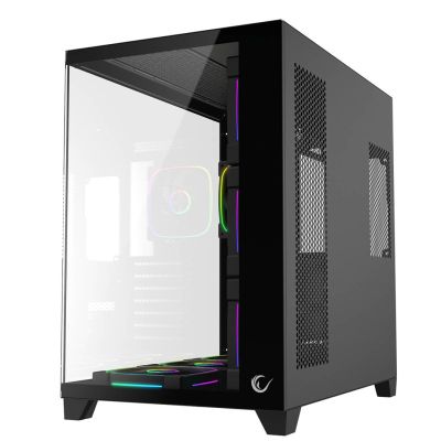 4. RAMPAGE OBUDOWA PC ZE SZKŁEM HARTOWANYM SEALITE 7X WENTYLATOR ARGB PWM BLACK