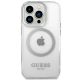 3. Etui Guess Metal Outline MagSafe na iPhone 14 Pro Max - srebrne